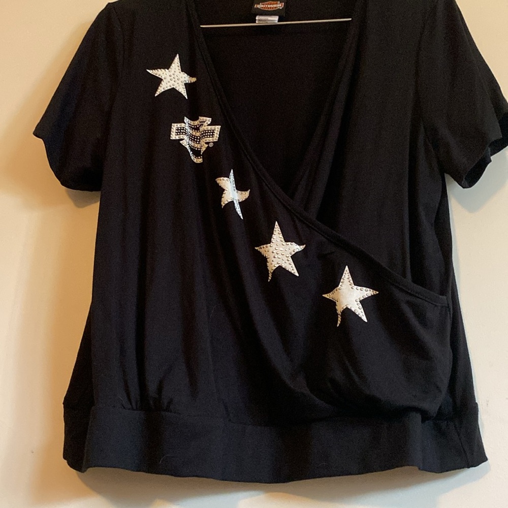 Harley-Davidson Rhinestone/Stud Top - Picture 5 of 8